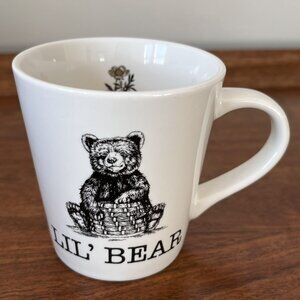 Williams-Sonoma Lil' Bear Children's Child Mug 2019 Teddy & Flower Ceramic 6 oz